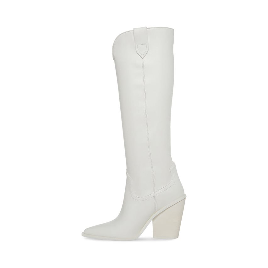 Botas Hasta La Rodilla Steve Madden Bronco Mujer Blancas | ES QS83ES